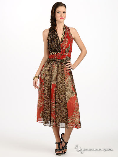 Платье Eleni Viare, цвет цвет бежевый / красный