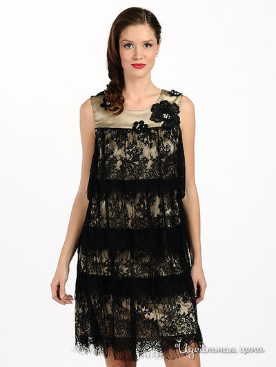 Платье Eleni Viare, цвет цвет черный / бежевый