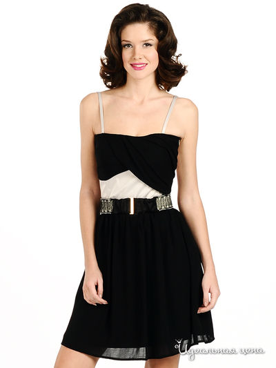 Платье Мультибренд, цвет цвет черный / бежевый