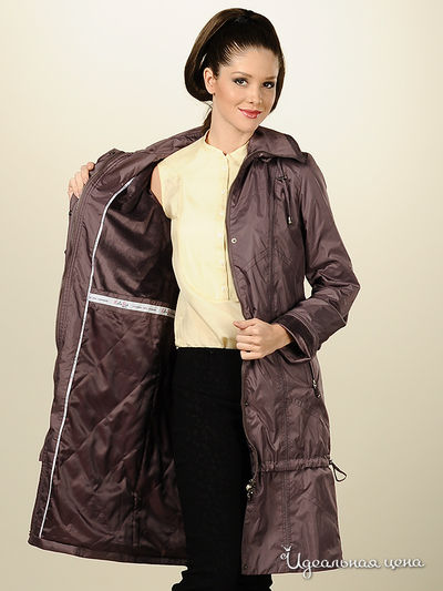 Пальто XcluSive&amp;Soho женское, цвет баклажановый