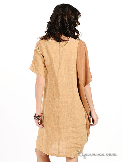 Платье Мультибренд женское, цвет серо-коричневый