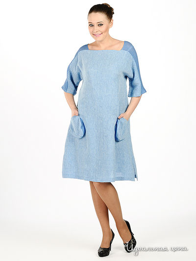 Платье Мультибренд, цвет цвет голубой