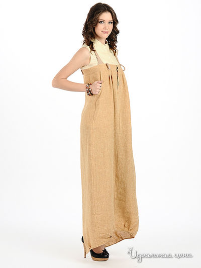Платье Мультибренд женское, цвет серо-коричневый