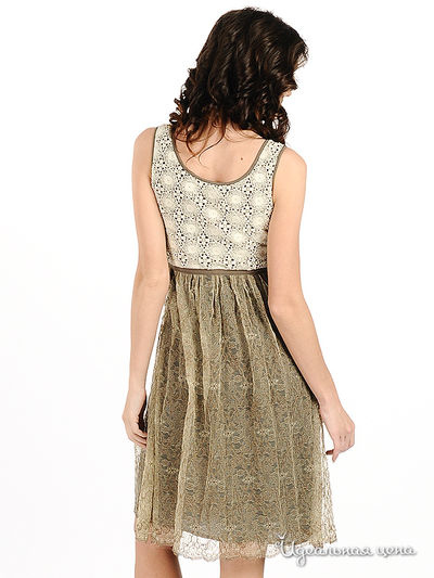 Платье Мультибренд женское, цвет коричневый / бежевый