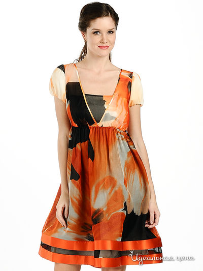 Платье Aftershock, цвет цвет оранжевый / черный / белый