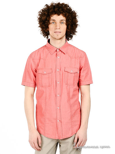 Рубашка F5jeans, цвет цвет коралловый