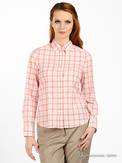 Рубашка Olsen, цвет цвет белый / коралловый