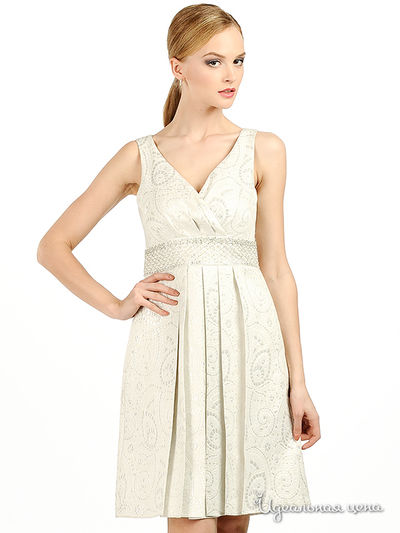 Платье JS Collection, цвет цвет белый / серебряный