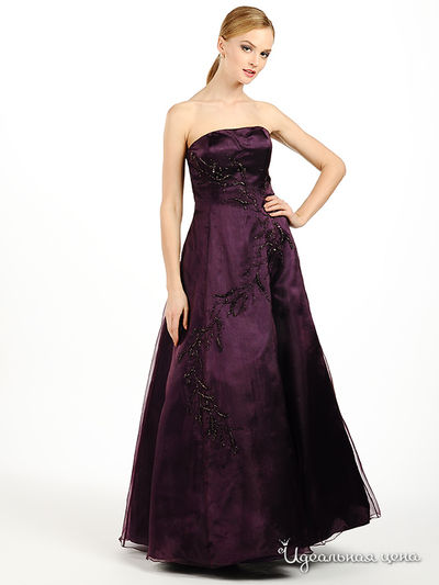 Платье JS Collection, цвет цвет баклажановый