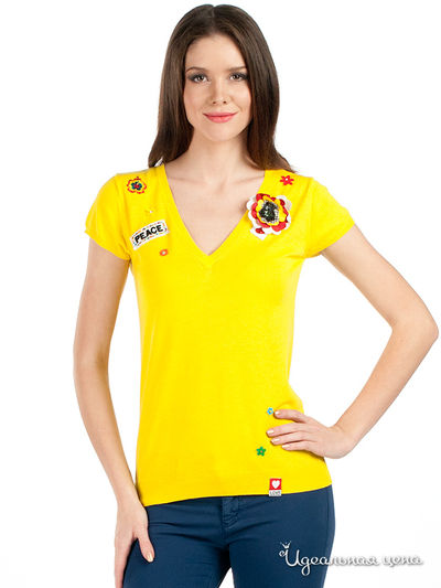 Футболка Moschino женская, цвет желтый