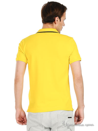 Футболка-поло Moschino мужская, цвет желтый