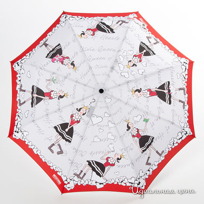 Зонт Moschino аксессуары, цвет цвет светло-серый