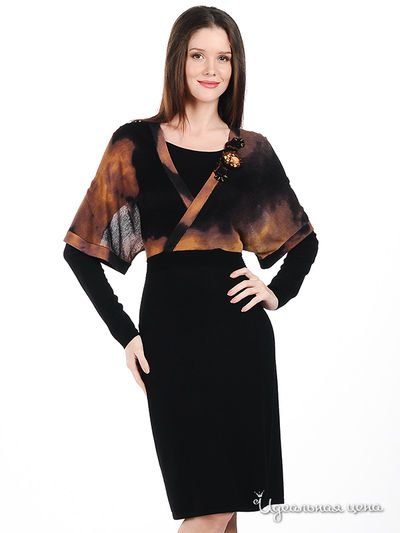 Платье Philippe Carat, цвет цвет черный / коричневый