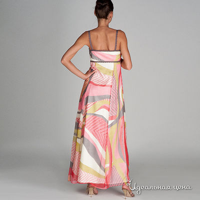 Платье Jean Paul, розовое с салатовым