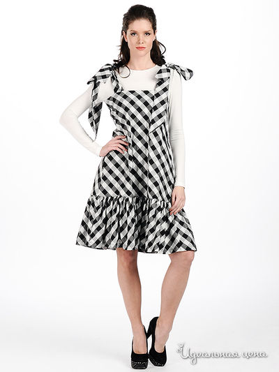 Платье Sysoev, цвет цвет серый / белый