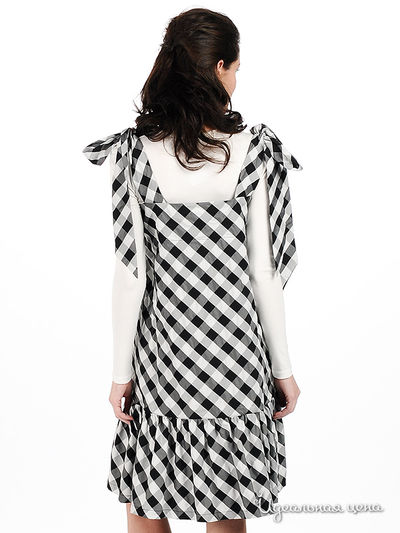 Платье Sysoev женское, цвет серый / белый