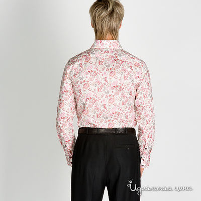 Рубашка мужская «Liberti» с розовым принтом