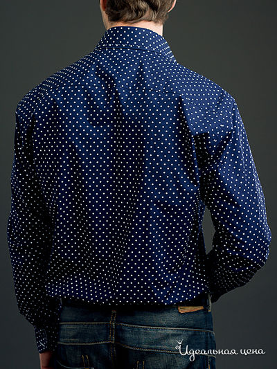 Рубашка Jess France мужская, цвет синий / принт горох