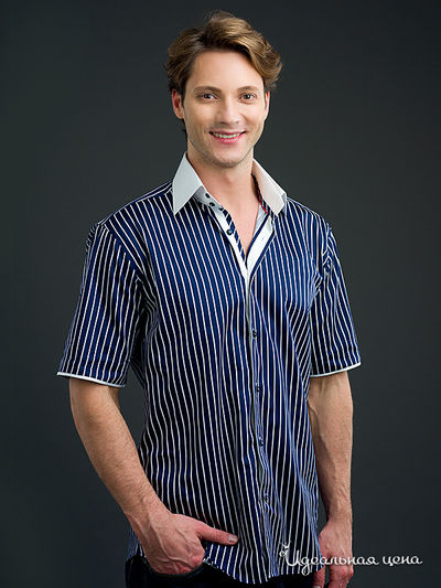 Рубашка Jess France мужская, цвет синий / принт полоска