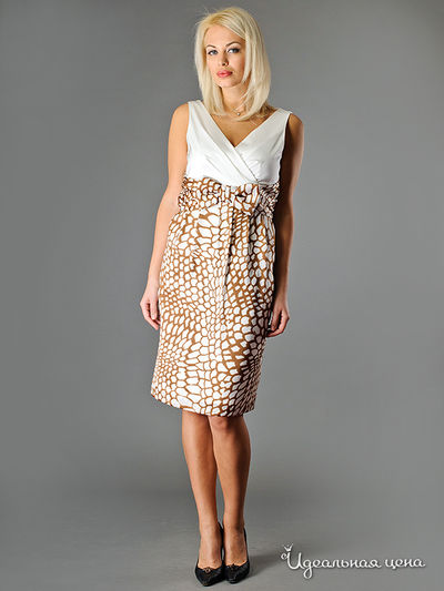 Платье Kate Cooper&Rouge, цвет цвет коричневый / белый