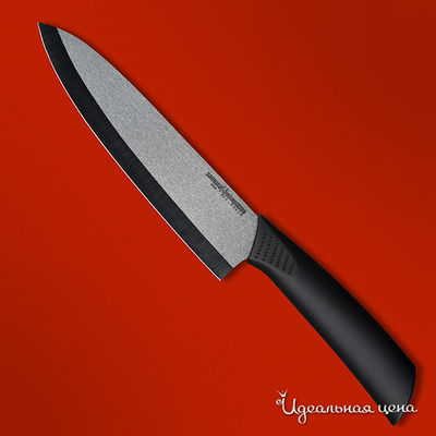 Кухонный нож керамический Шеф 175 мм черный