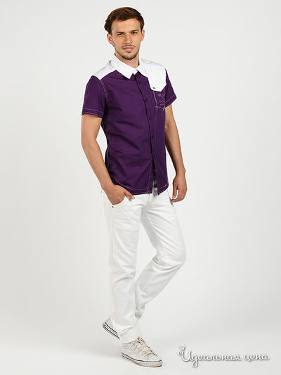 Рубашка BlYO3 мужская, цвет фиолетовый