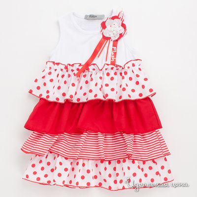 Платье Flash Kids, цвет цвет белый / красный