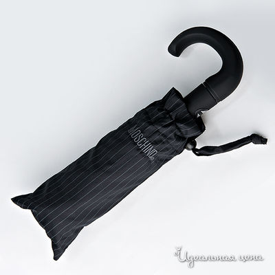 Зонт Moschino, черный с полоску