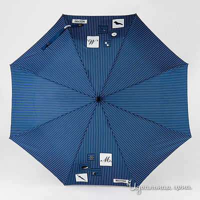 Зонт Moschino, синий в полоску