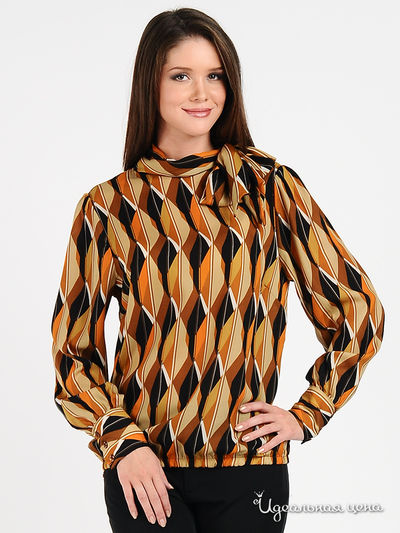 Блуза Rinascimento, цвет цвет коричневый / черный / оранжевый