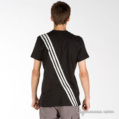 Футболка Adidas мужская, цвет черный / белый