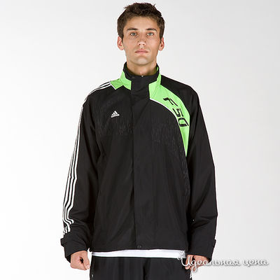 Куртка Adidas, цвет цвет черный / зеленый