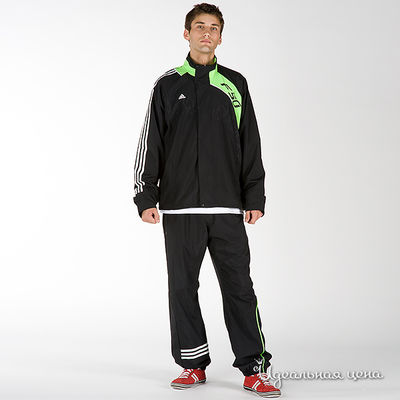 Куртка Adidas мужская, цвет черный / зеленый