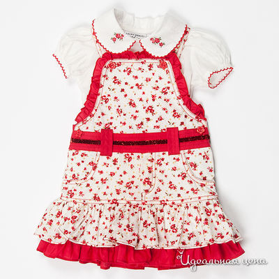 Платье Best for kids, цвет цвет красный / белый