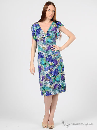 Платье Valeria Lux, цвет цвет фиолетовый / зеленый