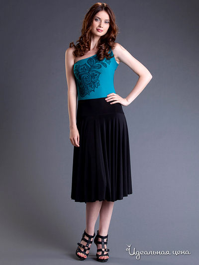 Платье Kseniya Knyazeva, цвет цвет морской волны / черный