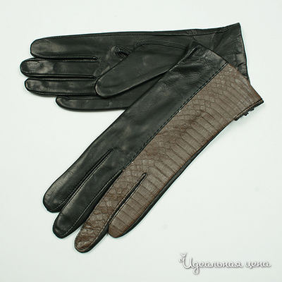 Перчатки Dali Exclusive женские, цвет черный / серо-коричневый
