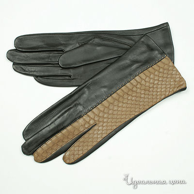 Перчатки Dali Exclusive женские, цвет черный / бежевый