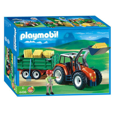 Игровой набор PLAYMOBIL Трактор с прицепом