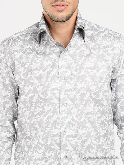 Рубашка VENTURO мужская, цвет серый / белый