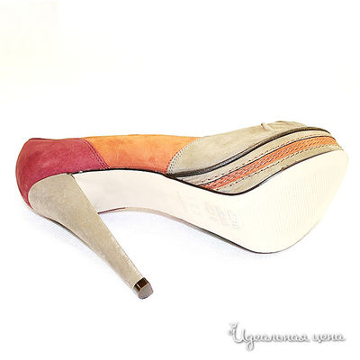 Туфли capriccio женские, цвет бордовый / оранжевый / коричневый