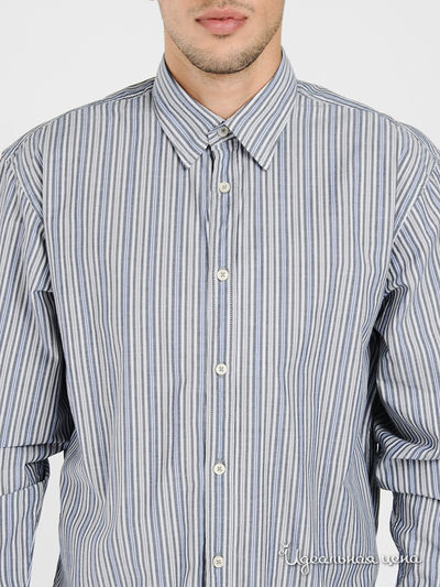 Рубашка Tom Tailor мужская, цвет темно-серый / принт полоска