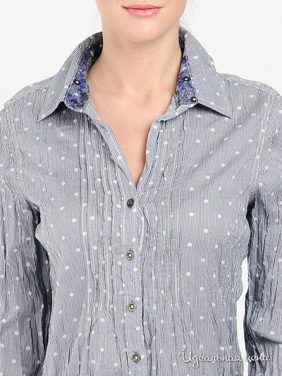 Блуза Tom Tailor женская, цвет сиреневый / белый