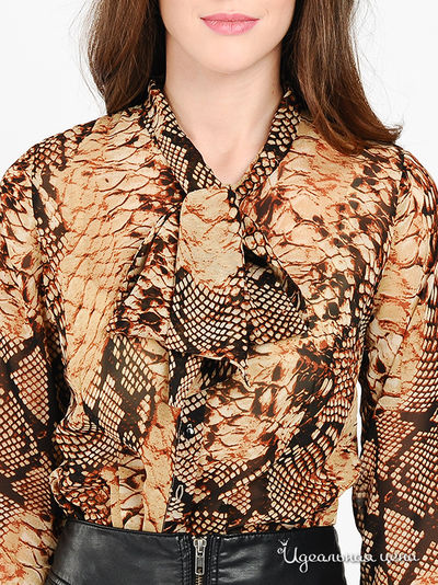 Блуза ACASTA женская, цвет коричневый / черный