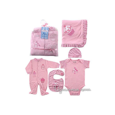Набор подарочный Hudson baby &quot;ПИРОЖНОЕ&quot; для девочки, цвет розовый