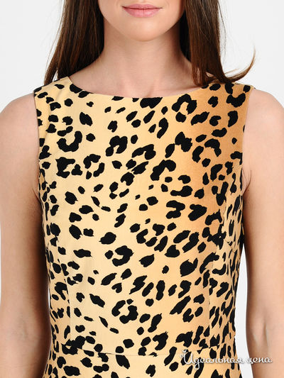 Платье LOVE MOSCHINO женское, цвет песочный / принт леопард