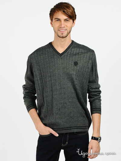 Пуловер Total Look, цвет цвет серый / черный