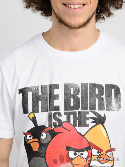 Футболка Angry birds мужская, цвет белый