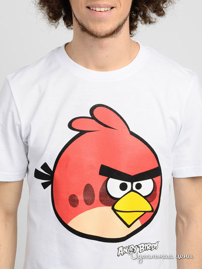 Футболка Angry birds мужская, цвет белый