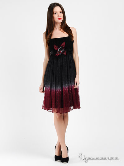 Платье Rene Derhy, цвет цвет серый / бордовый